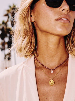 Necklace - Burgundy Pear