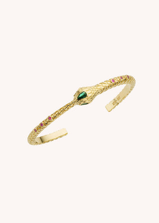 Bracelet - Green Fuchsia Snake