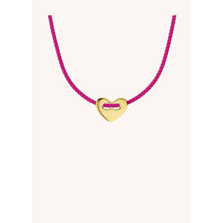 Necklace - Fuchsia Corazon Or
