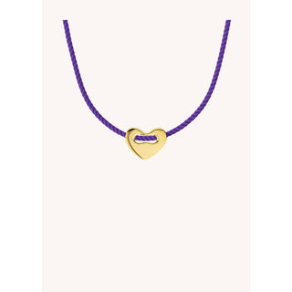 NECKLACE - PURPLE CORAZON Or