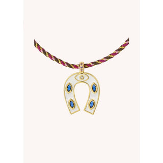 Necklace - White Mini Horseshoe Or