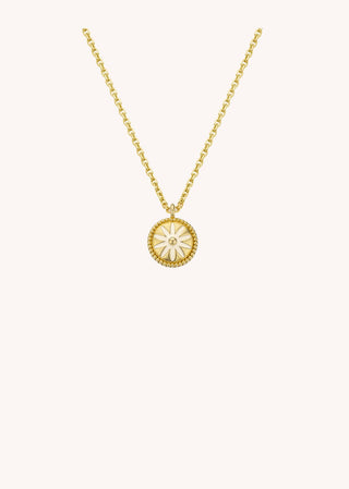 Necklace - Ivory Flower Or