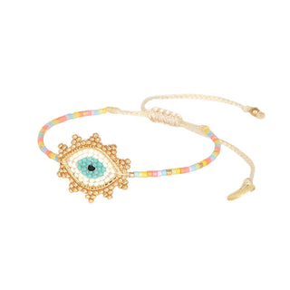 Golden Evil Eye Bracelet Multicolor