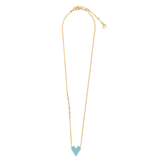 Heartsy Necklace Blue