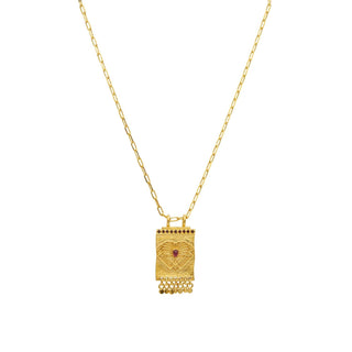 Brazil Art Deco Plate Necklace