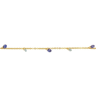 5 Water Drops Bracelet  Aqua & Tanzenite