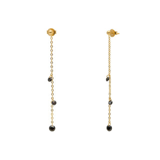 Black Water Drop Earrings