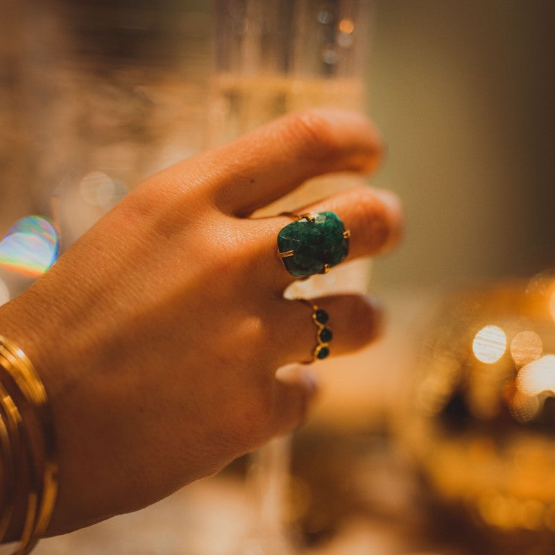 EMERALD RECTANGLE RING