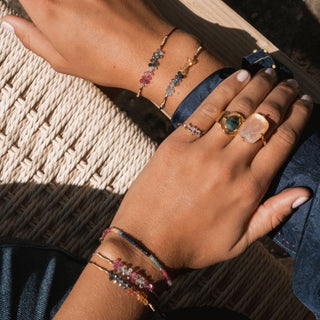 Rectangle Ring Rose Quartz