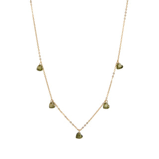 Small Olive Green Heart Necklace