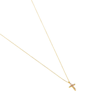 Pink Cross Tattoo Necklace