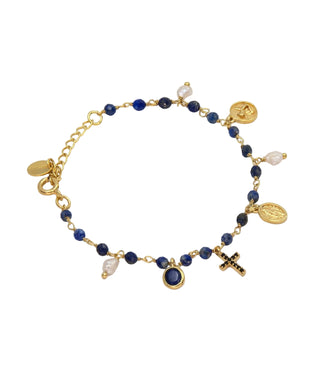 India Charms Lapis Lazuli Bracelet