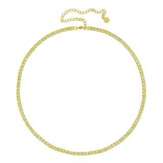 Gigi Tennis Necklace Yellow/Gold 3Mm