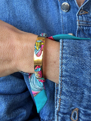 Septembre Cuff And Addresse Inconnue-Pink/Blue Ribbon