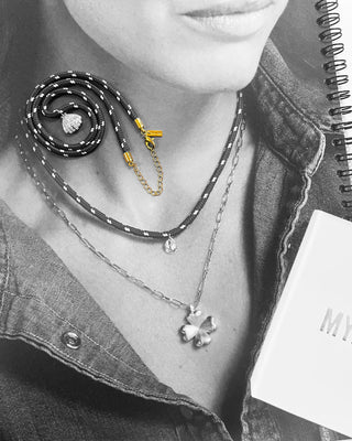 Necklace - Navy Lucky Baby