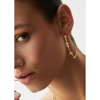 Earrings - Baguette Hoops