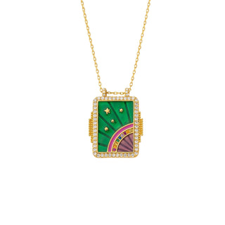 Neklace - Green Rainbow Boheme
