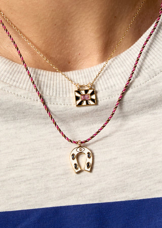 Necklace - Black & White El Paso Or