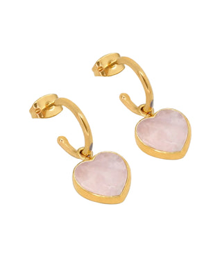 Bloom Loop Small Heart Aqua Chalcedony