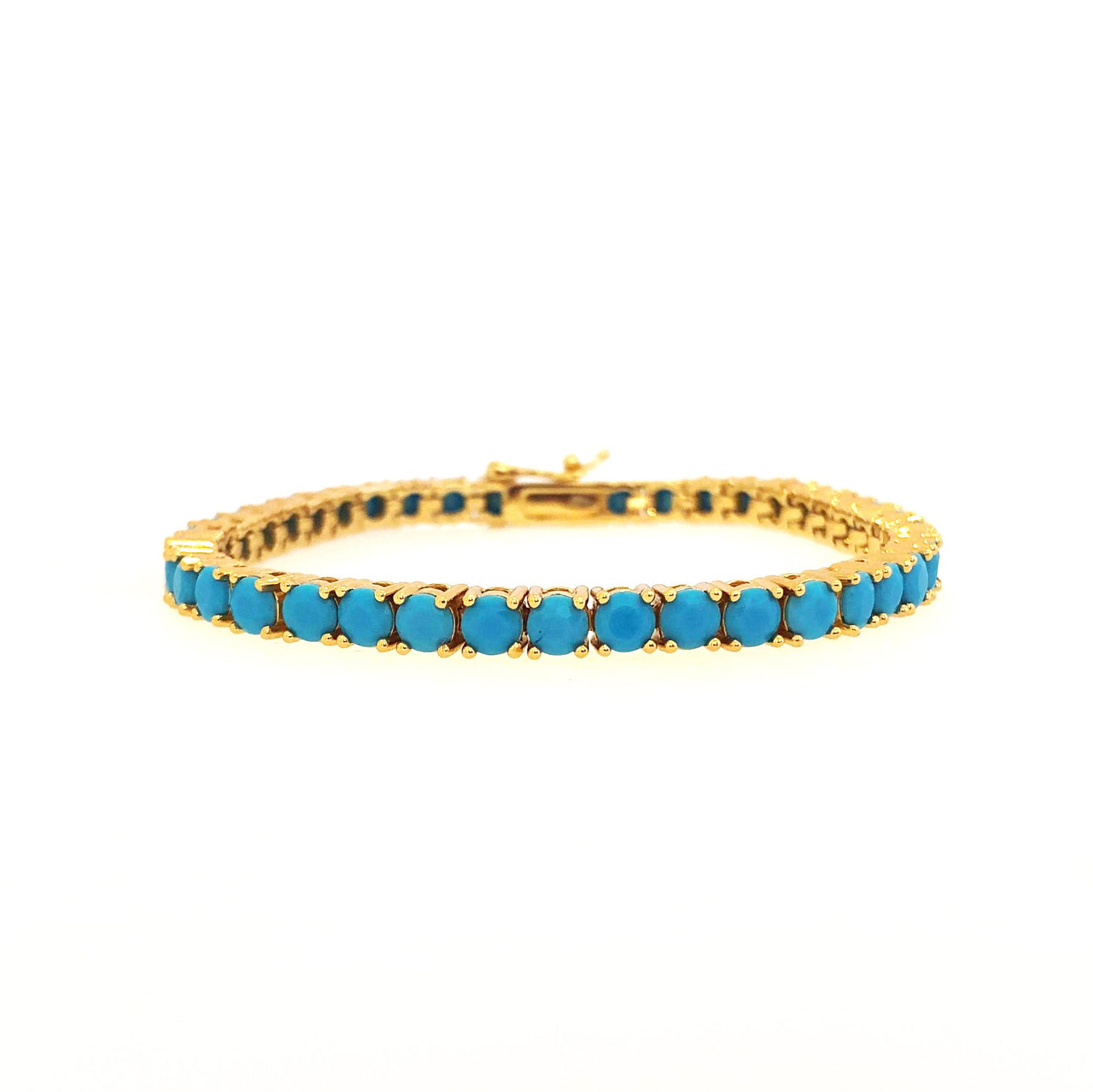 Gigi Tennis Bracelet Turquoise/ Gold