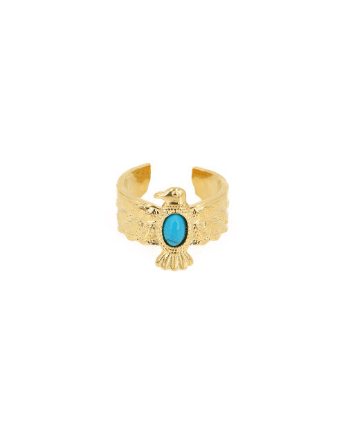 Birdy ring turquoise
