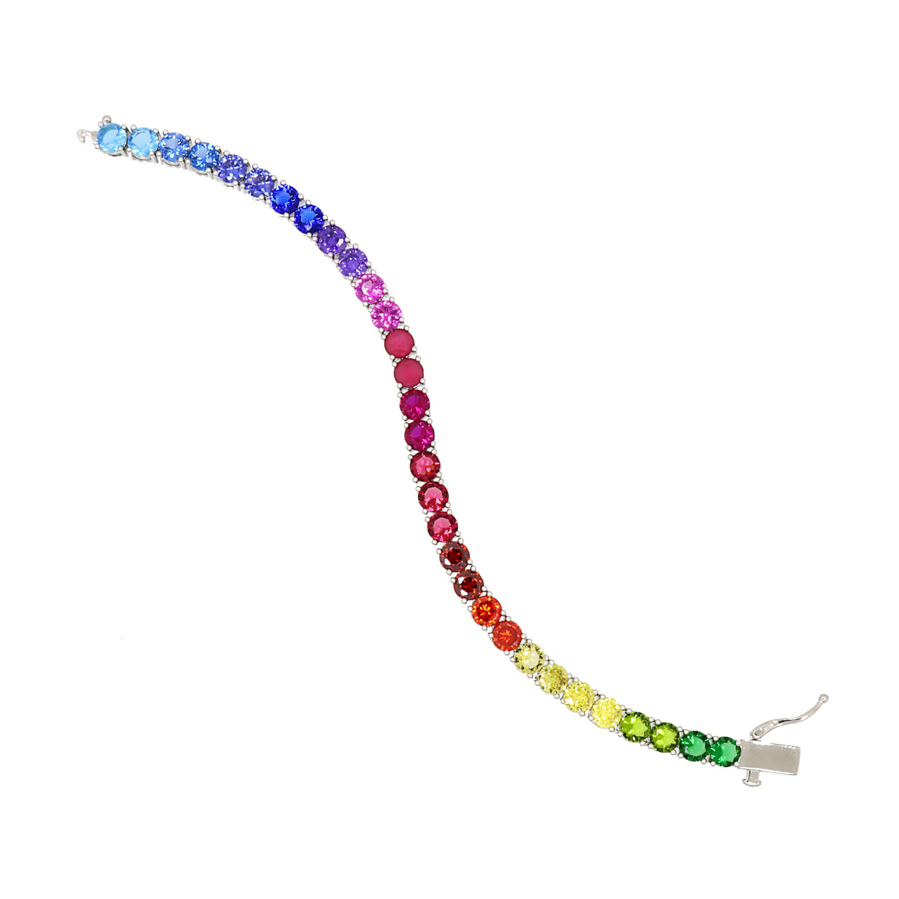 Gigi Tennis Bracelet Rainbow Silver 5mm
