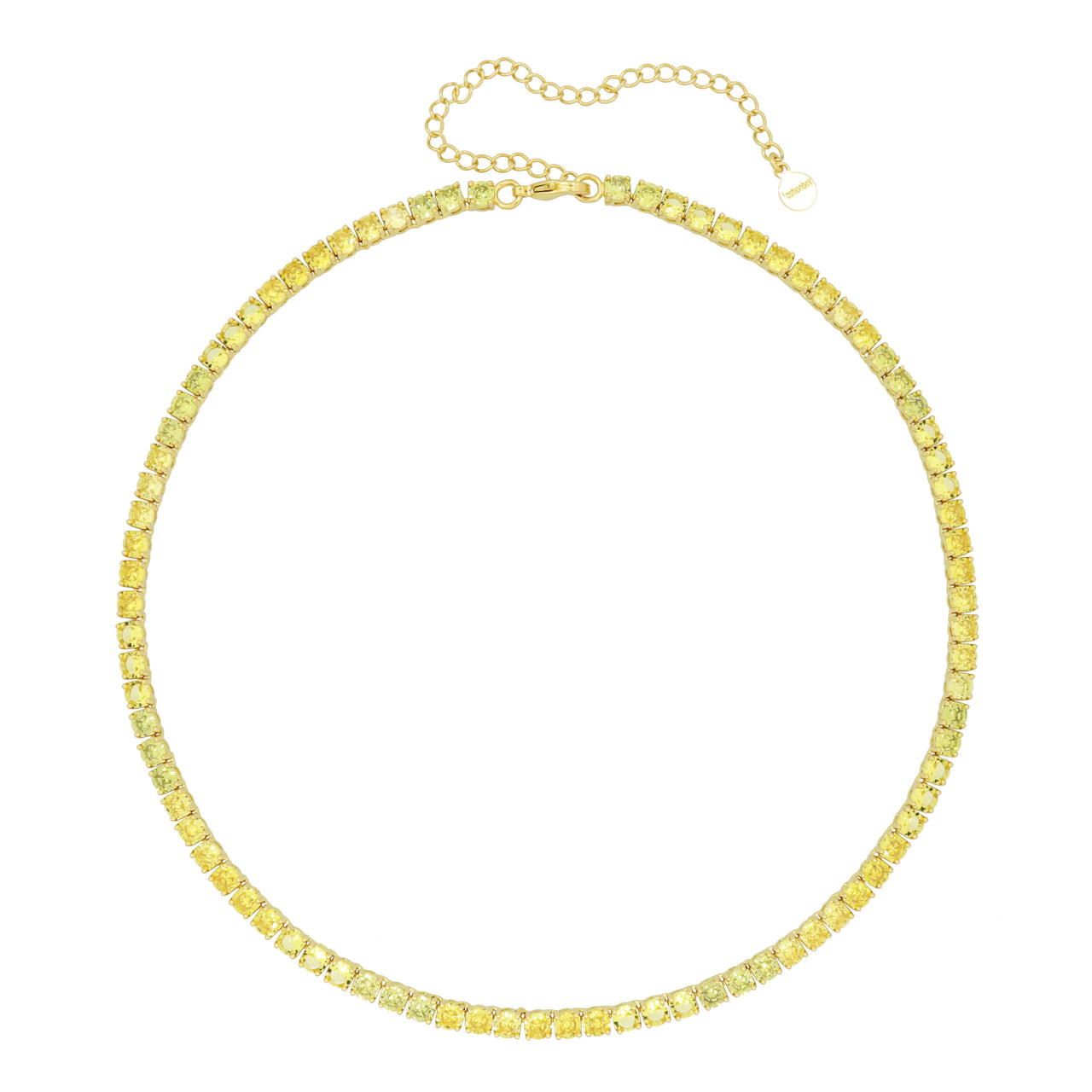 Gigi Tennis Necklace Gradient Yellow/Gold 4mm