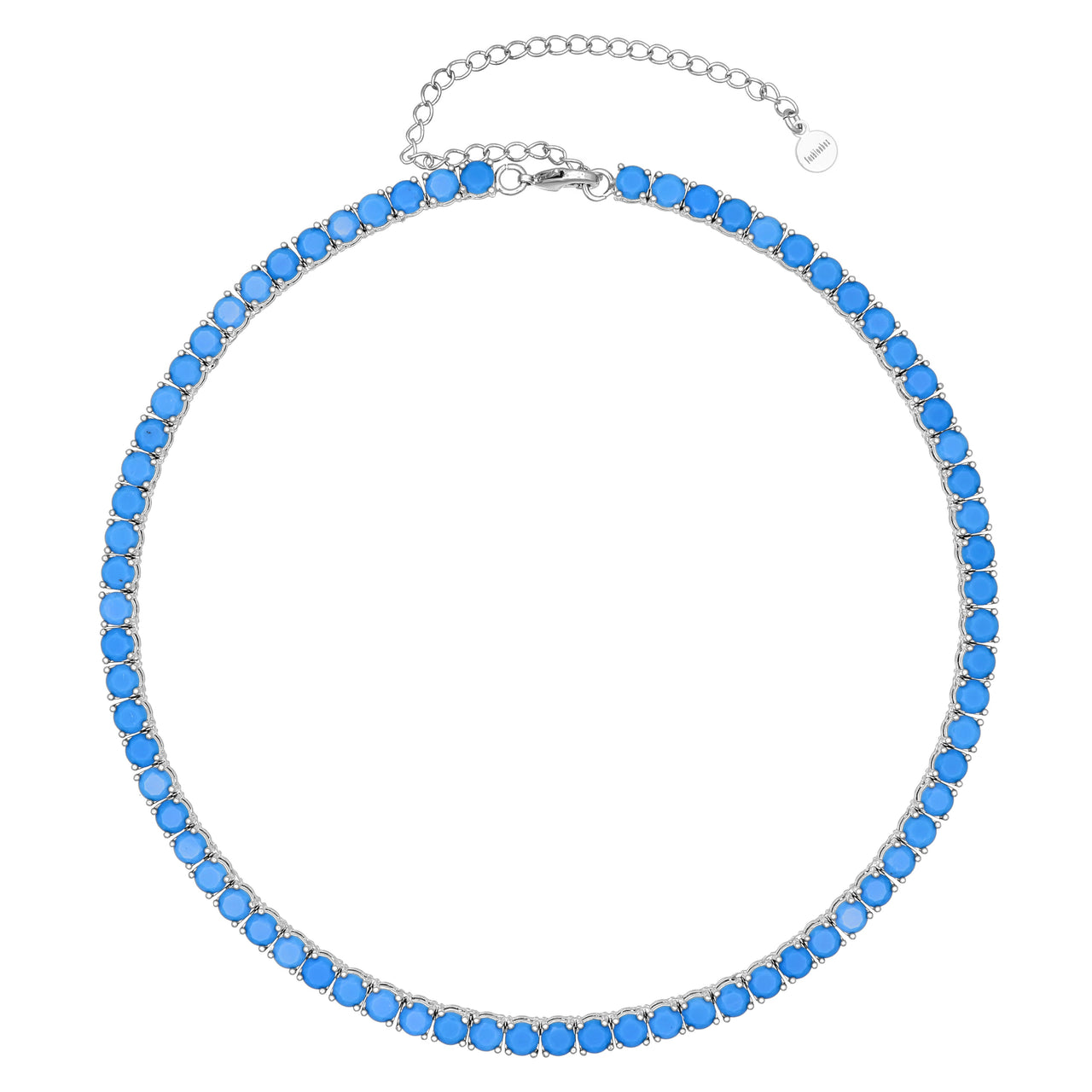 Gigi Tennis Necklace Turquoise/Silver 5mm