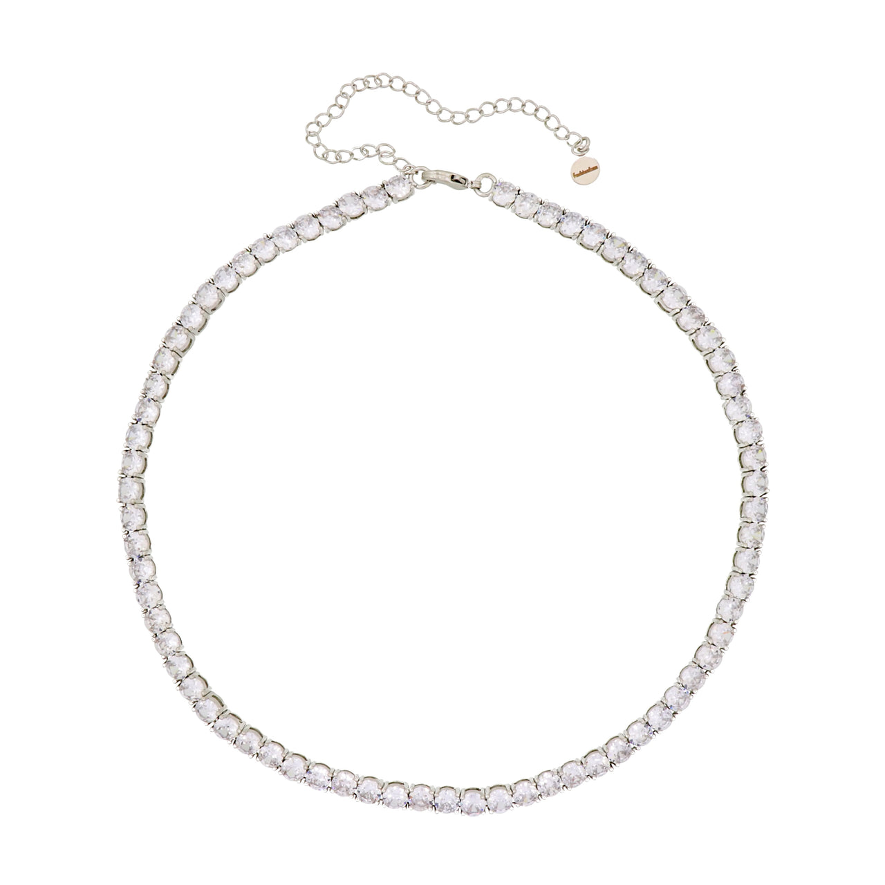 Gigi Tennis Necklace White Silver 5mm